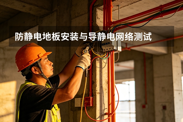 防静电地板安装与导静电网络测试