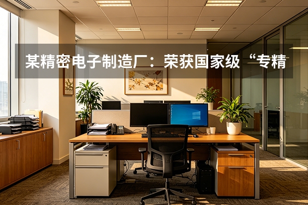 某精密电子制造厂：荣获国家级“专精特新”小巨人称号