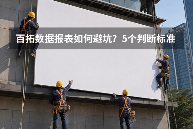 百拓数据报表如何避坑？5个判断标准让你少走87%弯路