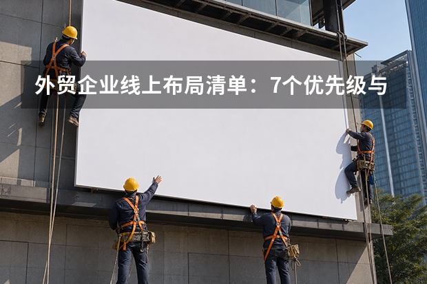 外贸企业线上布局清单：7个优先级与2026年预算参考
